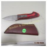 CUSTOM MADE DAMASCUS STEEL 8" FIXED BLADE KNIFE