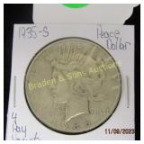 US 1935-S PEACE DOLLAR, 4 RAY VARIETY