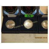 GROUP OF 3 ONE OUNCE SILVER ROUNDS