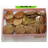 GROUP OF 50 BRILLIANT UNCIRCULATED LINCOLN PENNIES