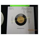 MEXICAN 1945 TWO PESO GOLD COIN