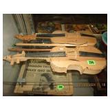 GROUP OF 2 VIOLIN WALL DECORATIONS
