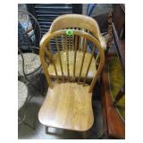 VINTAGE OAK OFFICE CHAIR AND CONTEMPORARY