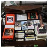 GROUP OF ASSTD 8 TRACK TAPES WITH CARRY CASE.