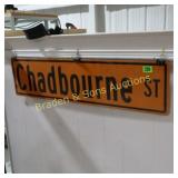 36" X 9" CHADBOURNE ST SIGN.