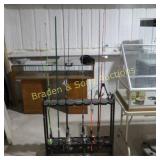 GROUP OF 5 FISHING RODS AND REELS AND 4