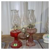 GROUP OF 3 ANTIQUE OIL LANTERNS.