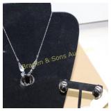 LADEIS DESIGNER EARRINGS AND NECKLACE.