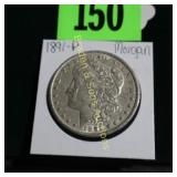 US 1891-P MORGAN SILVER DOLLAR.