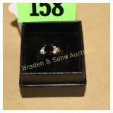 LADIES 10K GOLD GEMSTONE RING SIZE 6.