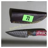 NEW 6" DAMASCUS STEEL FIXED BLADE KNIFE