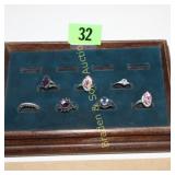 GROUP OF 7 LADIES DESIGNER RINGS.