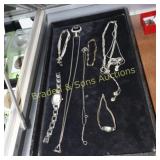 TRAY OF ASSTD COSTUME JEWELRY, SOME IS