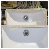 GROUP OF 2 USED BATHROOM SINKS.