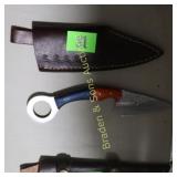 NEW 8" DAMASCUS STEEL FIXED BLADE KNIFE WITH