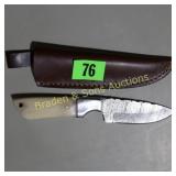 NEW 8" DAMASCUS STEEL FIXED BLADE KNIFE WITH