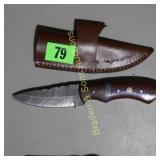NEW 8" DAMASCUS STEEL FIXED BLADE KNIFE WITH