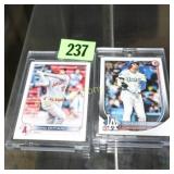 GROUP OF 2 SHOHIE OHTANI BASEBALL CARDS.