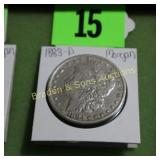 US 1883-P MORGAN SILVER DOLLAR.