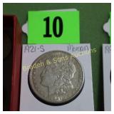 US 1921-S MORGAN SILVER DOLLAR.