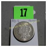 US 1921-S MORGAN SILVER DOLLAR.