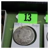 US 1890-S MORGAN SILVER DOLLAR.