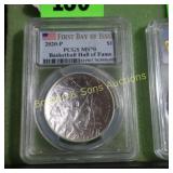 PCGS GRADED 2020-P MS70 BASKETBALL HALL OF