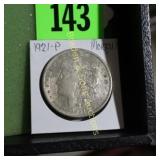 US 1921-P MORGAN SILVER DOLLAR.