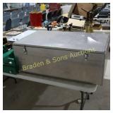 USED 15" X 24" X 40" STAINLESS STEEL STORAGE BOX.