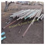 LARGE GROUP OF ASSTD STEEL PIPE.