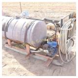 USED 100 GALLON WATER TANK WITH PUMP