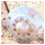 GROUP OF 2 USED SEMI-TRUCK WHEEL COVERS