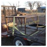 CUSTOM BUILT 63"X55" HEAVY DUTY FORGE/WORK TABLE.