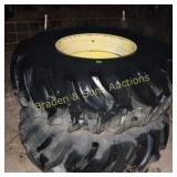 GROUP OF 2 USED TRACTOR TIRES