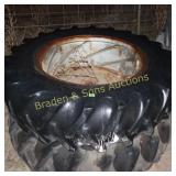 GROUP OF 2 USED TRACTOR TIRES