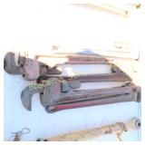 GROUP OF 5 USED PIPE WRENCHES