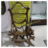 ANTIQUE CUSTOM MADE ELK/MOOSE HORN CHAIR