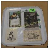 GROUP OF 4 BLACK AMERICANA POST CARDS &