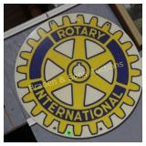 VINTAGE 30" DOUBLE SIDED ROTARY INTERNATIONAL