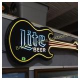 MILLER LITE 53"X20" ADVERTISING GUITAR