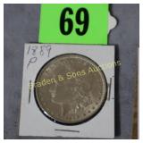 US 1889-P MORGAN SILVER DOLLAR