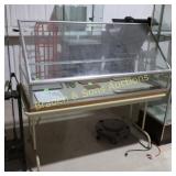 USED 60"X28" DISPLAY CABINET WITH TABLE