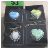 GROUP OF 4 LADIES DESIGNER RINGS