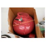 USED JUMBO HELIUM BALLON TANK WITH BOX.