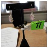 LADIES STERLING SILVER GEMSTONE EARRINGS