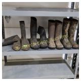 GROUP OF 4 PAIR OF WATER BOOTS.
