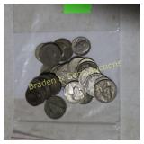 GROUP OF 16 JEFFERSON NICKELS, 1905 V NICKEL