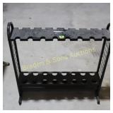 USED FISHING POLE STORAGE RACK.
