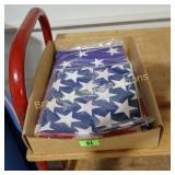 GROUP OF 4 US FLAGS.