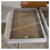 USED 34" X 24" ALUMINUM TABLE TOP DISPLAY CASE.